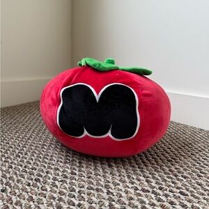 Red Tomato Plush with Black Letter
